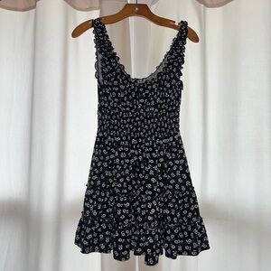 Floral Black and White Dress